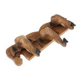 Max Handmade Creative Wooden Elephant Head Wall Mounted Trunk Hook Hanger A