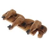 Max Handmade Creative Wooden Elephant Head Wall Mounted Trunk Hook Hanger A