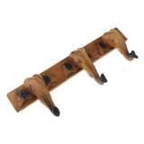 Max Handmade Creative Wooden Elephant Head Wall Mounted Trunk Hook Hanger B
