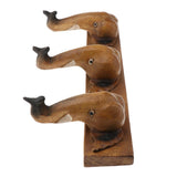 Max Handmade Creative Wooden Elephant Head Wall Mounted Trunk Hook Hanger B