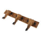 Max Handmade Creative Wooden Elephant Head Wall Mounted Trunk Hook Hanger B