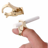 Max Cigarette Finger Ring Smoker Cigarette Hand Holder for Man Woman Golden
