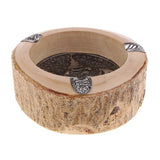 Max Southeast Asia Style Ash Tray Cigarette Smoke Holder Wood Ashtray 12 x 5cm