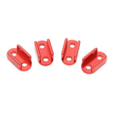 Max 4x Aluminum Alloy Leaf Spring Shackles / Mounts for WPL B16 B24 B36 Red