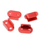 Max 4x Aluminum Alloy Leaf Spring Shackles / Mounts for WPL B16 B24 B36 Red