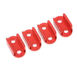 Max 4x Aluminum Alloy Leaf Spring Shackles / Mounts for WPL B16 B24 B36 Red
