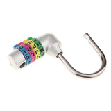 Max 4 Digit Dial Letter Combination Padlock Travel Luggage Suitcase Lock Silver
