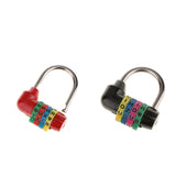 Max 4 Digit Dial Letter Combination Padlock Travel Luggage Suitcase Lock Black