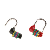 Max 4 Digit Dial Letter Combination Padlock Travel Luggage Suitcase Lock Black