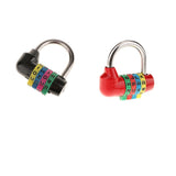 Max 4 Digit Dial Letter Combination Padlock Travel Luggage Suitcase Lock Black