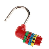 Max 4 Digit Dial Letter Combination Padlock Travel Luggage Suitcase Lock Red