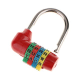 Max 4 Digit Dial Letter Combination Padlock Travel Luggage Suitcase Lock Red