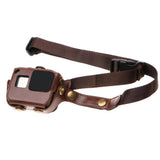 Maxbell PU Leather Protective Carry Case for GoPro Hero 6 5 Accessories Housing Bag  Coffee