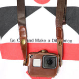 Maxbell PU Leather Protective Carry Case for GoPro Hero 6 5 Accessories Housing Bag  Coffee