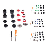 Max 8x Bullet/ABXY Buttons + 8x Thumb Grips Caps for XBOX ONE Elite PS4 Red