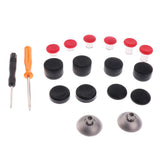 Max 8x Bullet/ABXY Buttons + 8x Thumb Grips Caps for XBOX ONE Elite PS4 Red