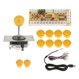 Max Zero Delay USB Encoder Board PC Controller Joystick DIY Kits for Arcade Game Yellow