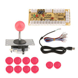 Max Zero Delay USB Encoder Board PC Controller Joystick DIY Kits for Arcade Game Pink