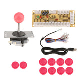 Max Zero Delay USB Encoder Board PC Controller Joystick DIY Kits for Arcade Game Pink