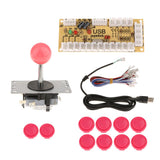 Max Zero Delay USB Encoder Board PC Controller Joystick DIY Kits for Arcade Game Pink