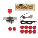 Max Zero Delay USB Encoder Board PC Controller Joystick DIY Kits for Arcade Game Red