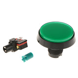 Max 60mm Round Game Machine Arcade Push Button LED Illuminated & Switch DC12V Green