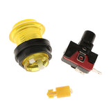 Max 32mm Round Game Machine Arcade Push Button LED Illuminated & Switch DC12V Yellow