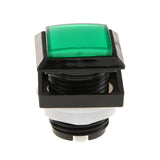 Max 33mm Square Game Machine Arcade Push Button + LED Illuminated Switch DC12V Green
