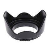 Max Camera Lens Hood Set (Tulip Flower + Collapsible Rubber Lens Hood) 55MM