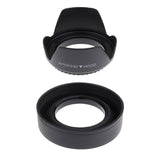 Max Camera Lens Hood Set (Tulip Flower + Collapsible Rubber Lens Hood) 62MM