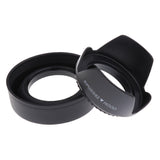 Max Camera Lens Hood Set (Tulip Flower + Collapsible Rubber Lens Hood) 62MM