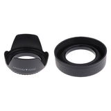 Max Camera Lens Hood Set (Tulip Flower + Collapsible Rubber Lens Hood) 62MM