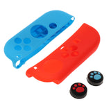 Maxbell Soft Case + Thumbstick Cap for Nintendo Switch Joy-con Red Blue