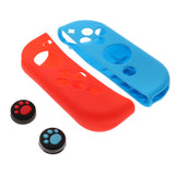 Maxbell Soft Case + Thumbstick Cap for Nintendo Switch Joy-con Red Blue
