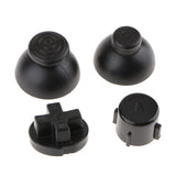 Maxbell Replacement Handle Button Keys Caps Set for Nintendo NGC Controller Black