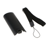 Maxbell Battery Cover Back Door Case Lid + Wrist Strap for Wii Remote Control Black