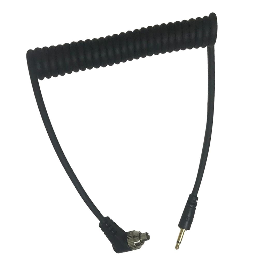 Max 2.5mm to Male Flash PC Sync Cable Cord with Screw Lock for Canon SLR Camera