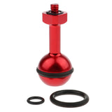 Max CNC Aluminum Alloy Diving Ball Head Mount Bracket for GoPro  6/5/4/3  Red