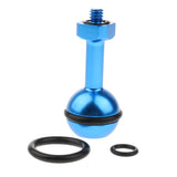 Max CNC Aluminum Alloy Diving Ball Head Mount Bracket for GoPro  6/5/4/3  Blue