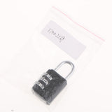 Max Zinc Alloy 3 Dial Resettable Combination Padlock Luggage Bag Code Lock 17D Black