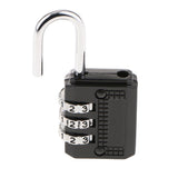 Max Zinc Alloy 3 Dial Resettable Combination Padlock Luggage Bag Code Lock 17D Black