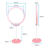 Max Dimmable Desktop Table LED Ring Light +Clamp for Makeup Video Shooting Pink