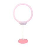 Max Dimmable Desktop Table LED Ring Light +Clamp for Makeup Video Shooting Pink