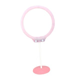 Max Dimmable Desktop Table LED Ring Light +Clamp for Makeup Video Shooting Pink