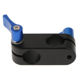 Maxbell 90 Degree Rail Clamp Rod Clip Stabilizer Rig System Mount for Camera Blue