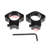 Maxbell 25.4mm 1" Scope Mount Rings Fits for 11mm Dovetail Rail Low Profile W-DZ02