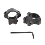 Maxbell 25.4mm 1" Scope Mount Rings Fits for 11mm Dovetail Rail Low Profile W-DZ02