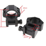 Maxbell 25.4mm 1" Scope Mount Rings Fits 20mm Dovetail Rail Flashlight High Profile