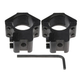 Maxbell 25.4mm 1" Scope Mount Rings Fits 11mm Dovetail Rail Flashlight Low Profile