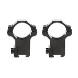 Maxbell 25.4mm 1" Scope Mount Rings Fits 11mm Dovetail Rail Flashlight High Profile